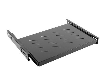 Półka do szaf 19'' 600mm 1U 465x350mm czarna 