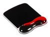 KENSINGTON 62402 Podkładka pod mysz Crystal Mouse Pad Wave - żelowa, czerwono-czarna