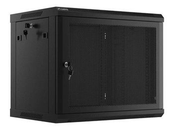 LANBERG Szafa rack wisząca 19inch 9U 600x450 drzwi perforowane czarna flat pack