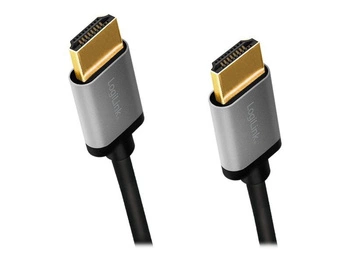 LOGILINK CHA0100 Kabel HDMI A/M do A/M 4K/60 Hz alu czarny/szary 1m