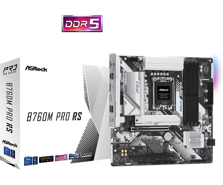 Płyta główna B760M Pro RS s1700 4DDR5 DP/HDMI mATX 