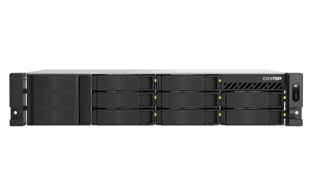Qnap TS-855eU-8G, 2U, 8 x 2.5"/3.5" SATA, Intel Atom C5125 8C/8T, 8 GB SODIMM DDR4 (max. 64GB ), 2 x 2.5GbE, Single PSU
