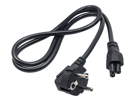 AKYGA Kabel zasilający do notebooka AK-NB-08A koniczynka IEC C5 CEE 7/7 250V/50Hz 1m
