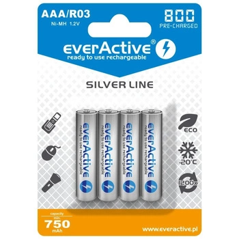 Akumulatory paluszki R03/AAA 800 mAH blister 4 szt.