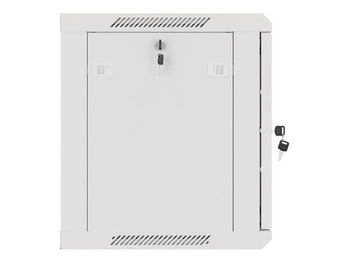LANBERG Wall mount cabinet 19inch 9U 600x450 steel doors grey flat pack