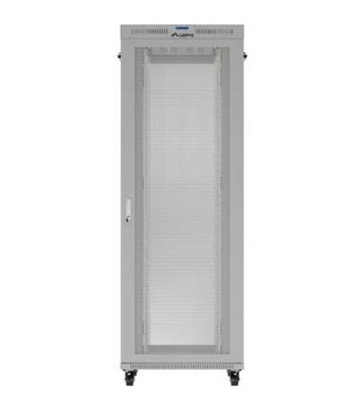 Szafa instalacyjna rack stojąca 19" 47U 800x1200 szara drzwi perforowane LCD ( flat pack) V2