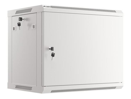 Szafa instalacyjna Rack wisząca 19" 9U 600x450 szara drzwi metalowe Lanberg (flat pack)