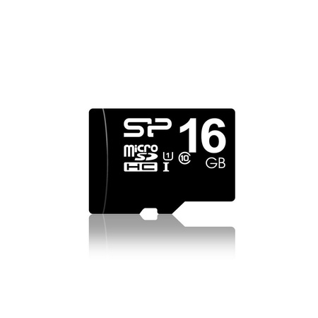 Karta pamięci Silicon Power microSDHC 16GB Class 10 + ADAPTER microSD-SD (SP016GBSTH010V10SP)