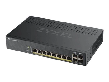 ZYXEL GS1920-8HPV2-EU0101F Zyxel GS1920-8HPv2 8 port GbE Smart Managed PoE Switch 2x GbE combo (RJ45/SFP)
