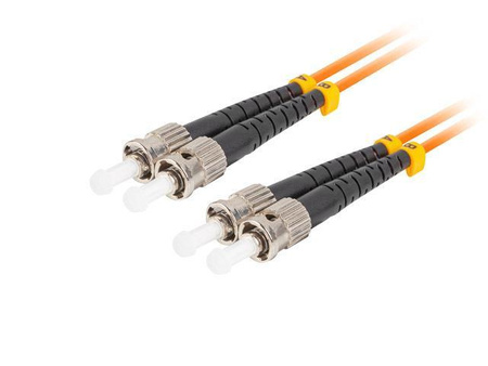 Patchcord światłowodowy Lanberg MM ST/UPC-ST/UPC DUPLEX 3.0MM OM2 50/125 LSZH 1m pomarańczowy