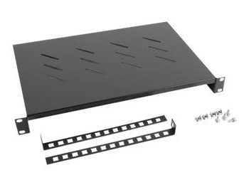 LANBERG AK-1004-B Lanberg półka do szaf 19 600mm (1U, 483x300mm, udźwig do 25kg) czarna