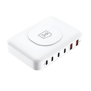 Ładowarka na 7 urządzeń 3mk Hyper Charger PowerMax 100W z indukcją 7 portów