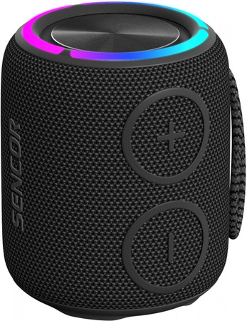 Głośnik bluetooth SIRIUS 2 MINI czarny moc 16W, LED, TWS 