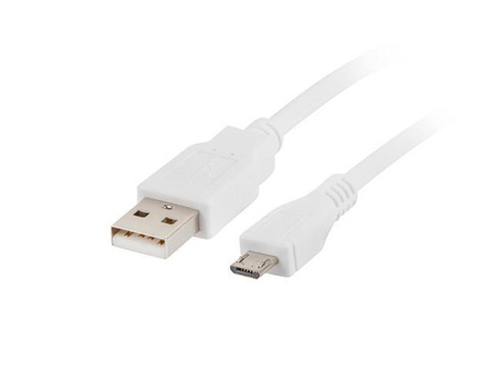 Kabel USB 2.0 Lanberg micro AM-MBM5P 1m biały