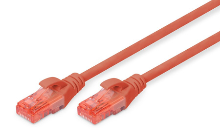 Patchcord DIGITUS UTP kat. 6 3m PVC czerwony
