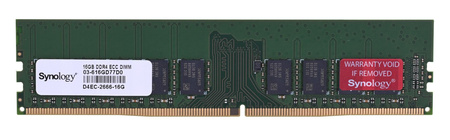 Synology 16GB DDR4 ECC Unbuffered DIMM (SA3400D, SA3200D, UC3400, UC3200, RS4021xs+, RS3621xs+, RS3621RPxs, RS2821RP+, RS2421RP+, RS2421+, RS1619xs+, RS3618xs, RS2818RP+, RS2418RP+, RS2418+) D4EC-2666-16G