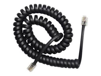 GEMBIRD TC4P4CS-2M Gembird Kabel telefoniczny słuchawkowy spiralny RJ11 4P4C 2m czarny