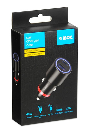IBOX C-20 Car charger 48W USB A+C