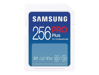 SAMSUNG SD PRO Plus 2023 Memory Card 256GB UHS-I U3 Full HD & 4K UHD 180 MB/s Read 130 MB/s Write