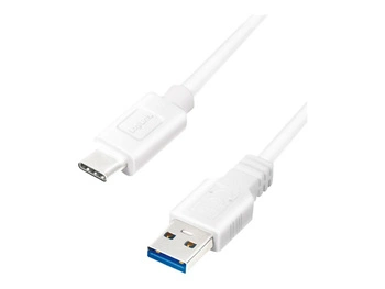 LOGILINK CU0174 LOGILINK - Kabel USB 3.2 Gen1x1, męski USB-A na męski USB-C, biały, 1m