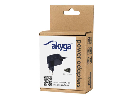 Zasilacz 5V/2A 10W AK-TB-22 5.5X2.1MM Sieciowy uniwersalny