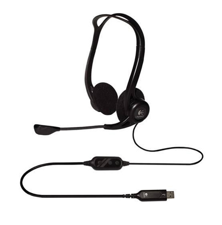 LOGITECH 981-000100 Headphones and microphone PC 960 Stereo Headset USB - Towar z uszkodzonym opakowaniem (P)