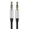 Kabel Baseus CAM30-BS1 (Jack 3,5 mm - Jack 3,5 mm ; 1m; kolor czarno-srebrny)
