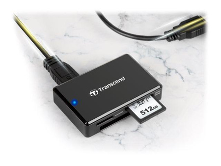 TRANSCEND TS-RDF8K2 Transcend Card Reader All-in-1 Multi Memory USB 3.0/3.1 Gen 1 Black