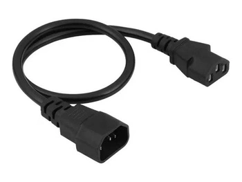 AKYGA Kabel zasilający AK-PC-14A przedłużacz CCA IEC C13 / C14 0.5m