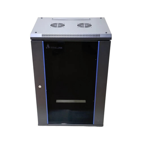 Szafa rack 15U 600x450mm czarna wisząca 