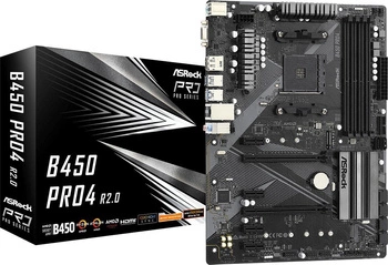 Płyta główna B450 PRO4 R2.0 AM4 4DDR4 DP/HDMI M.2 USB3.2 ATX