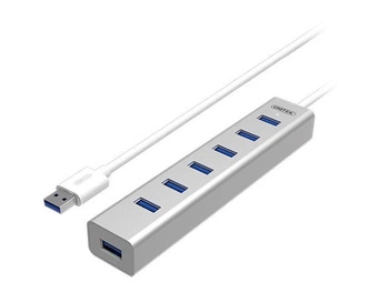 UNITEK Y-3090 Hub 7x USB 3.0 z zasilaczem alu