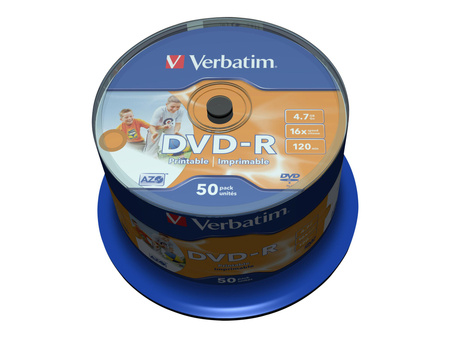 VERBATIM 43533 Verbatim DVD-Rcake box 50 4.7GB 16x do nadruku Wide