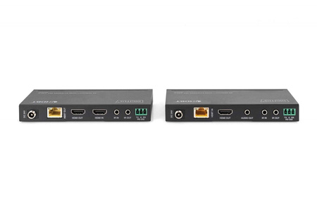 Przedłużacz / Extender HDMI HDBaseT 150m kat.5e/6/74K 60Hz PoC (Power over Cable) IR audio (zestaw)