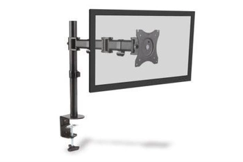 Stojak biurkowy pojedynczy z zaciskiem DIGITUS, 1xLCD, max. 27", max. 8kg, uchylno-obrotowy 360° (PIVOT)