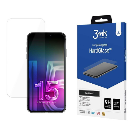 HardGlass iPhone 15 Pro 6,1" szkło hartowane 9H 