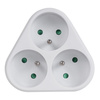 Gniazdko prądowe x3 z uziemieniem MCE214