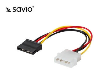 Kabel zasilający Savio AK-10 Molex - SATA 0,18m