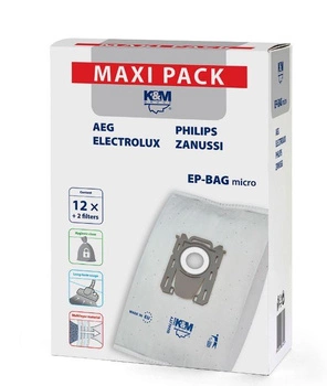 Worki do odkurzacza 12 + 2  EP-BAG micro MAXI PACK