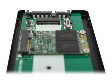 DIGITUS 2.5inch SATA HDD Enclosure M.2 or mSATA SATA 3 6Gbit/s write speed up to 520MB/s