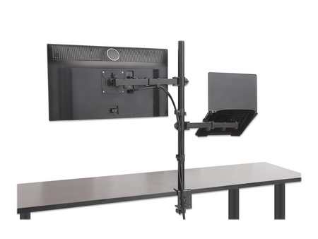 Uchwyt biurkowy Manhattan 13"-32", z półką na laptopa