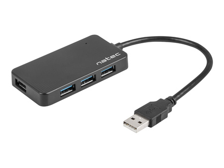 NATEC NHU-1342 Natec Hub USB 3.0 Moth 4-porty, Czarny
