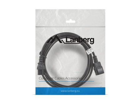 LANBERG CA-C13E-11CC-0030-BK Lanberg przedłużacz kabla zasilającego C13-> C14 3m VDE