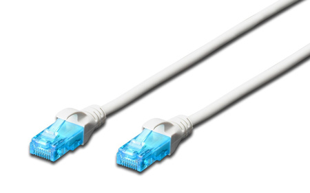Patchcord DIGITUS UTP kat. 5e 0,5m PVC biały