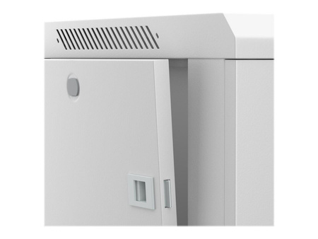 NETRACK 019-150-66-021 Netrack szafa wisząca 19, 15U/600x600mm – szary, drzwi szklane, otwierane boki