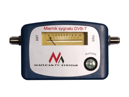 Miernik telewizyjny DVB-T Maclean MCTV-627 kabel 25cm F-F, etui, zestaw zasilający