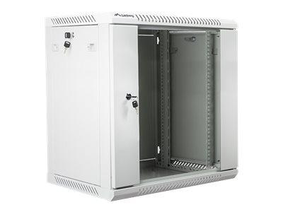 LANBERG WF01-6412-10S Lanberg szafa wisząca rack 19 12U 600x450mm szara (drzwi szklane)