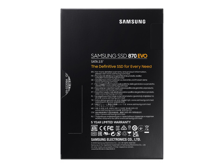 SAMSUNG 870 EVO 500GB SATA III 2.5inch SSD 560MB/s read 530MB/s write