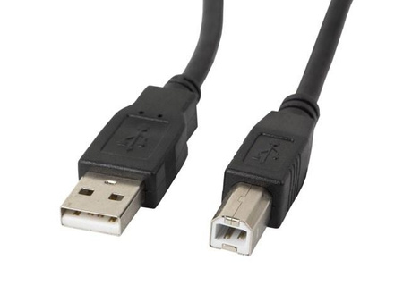 Kabel Lanberg CA-USBA-10CC-0050-BK (USB 2.0 M - USB 2.0 typu B M; 5m; kolor czarny)
