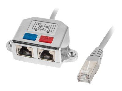 LANBERG AD-0026-S Lanberg adapter rozdzielacz Lan RJ45/2x RJ45 FTP